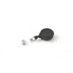 Key-Bak Mini-Bak ID Retractable Reel w/ 36in Nylon Cord, Steel Belt Clip, Vinyl ID Strap, Gray 0054-005