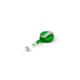 Key-Bak Mini-Bak ID Retractable Reel w/ 36in Nylon Cord, Steel Belt Clip, Vinyl ID Strap, Translucent Green 0215-011