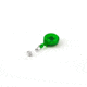 Key-Bak Mini-Bak ID Retractable Reel w/ 36in Nylon Cord, Steel Belt Clip, Vinyl ID Strap, Translucent Green 0215-011