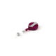 Key-Bak Mini-Bak ID Retractable Reel w/ 36in Nylon Cord, Steel Belt Clip, Vinyl ID Strap, Translucent Purple 0217-011