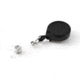 Key-Bak Mini-Bak ID Retractable Reel w/ 36in Nylon Cord, Steel Belt Clip, Vinyl ID Strap, Translucent Yellow 0216-011