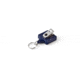Key-Bak Mini-Bak Square Retractable Reel w/ 36in Nylon Cord, Swivel Bulldog Clip, Split Ring, Blue 0025-S05