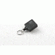 Key-Bak Mini-Bak Square Retractable Reel w/ 36in Nylon Cord, Swivel Bulldog Clip, Split Ring, Gray 0024-S05
