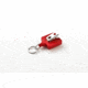Key-Bak Mini-Bak Square Retractable Reel w/ 36in Nylon Cord, Swivel Bulldog Clip, Split Ring, Red 0029-S05