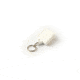 Key-Bak Mini-Bak Square Retractable Reel w/ 36in Nylon Cord, Swivel Bulldog Clip, Split Ring, White 0026-S05
