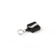 Key-Bak Mini-Bak Square Retractable Reel w/ 36in Nylon Cord, Steel Belt Clip, Split Ring, Black 0050-S05