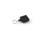 Key-Bak Mini-Bak Square Retractable Reel w/ 36in Nylon Cord, Steel Belt Clip, Split Ring, Black 0050-S05