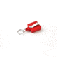 Key-Bak Mini-Bak Square Retractable Reel w/ 36in Nylon Cord, Steel Belt Clip, Split Ring, Blue 0052-S05