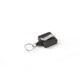 Key-Bak Mini-Bak Square Retractable Reel w/ 36in Nylon Cord, Steel Belt Clip, Split Ring, Gray 0051-S05