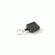 Key-Bak Mini-Bak Square Retractable Reel w/ 36in Nylon Cord, Steel Belt Clip, Split Ring, Gray 0051-S05
