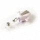 Key-Bak Retract-A-Badge ID AIRPLANE Shaped 5-Pack Retractable Reel w/ 36in Cord, Belt Clip, Vinyl ID Strap, White 0308-748