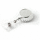 Key-Bak Retract-A-Badge ID BOTTLE CAP Shaped 5-Pack Retractable Reel w/ 36in Cord, Belt Clip Vinyl ID Strap, Chrome 0308-743