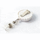 Key-Bak Retract-A-Badge ID BOTTLE CAP Shaped 5-Pack Retractable Reel w/ 36in Cord, Belt Clip, Vinyl ID Strap, White 0308-742