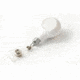 Key-Bak Retract-A-Badge ID LIGHT BULB Shaped 5-Pack Retractable Reel w/ 36in Cord, Swivel Bulldog Clip, Vinyl ID Strap, White 0308-745
