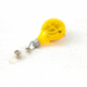 Key-Bak Retract-A-Badge ID LIGHT BULB Shaped 5-Pack Retractable Reel w/ 36in Cord, Swivel Bulldog Clip, Vinyl ID Strap, Yellow 0308-746