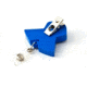 Key-Bak Retract-A-Badge ID BLUE RIBBON Shaped 5-Pack Retractable Reel w/ 36in Cord, Swivel Bulldog Clip, Vinyl ID Strap, Blue 0308-755