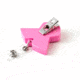 Key-Bak Retract-A-Badge ID PINK RIBBON Shaped 5-Pack Retractable Reel w/ 36in Cord, Swivel Bulldog Clip, Vinyl ID Strap, Pink 0308-751