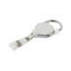 Key-Bak Retract-A-Badge ID Carabiner 25-Pack Retractable Reel w/ 36in Cord, Twist-Free Vinyl ID Strap, White 0200-746