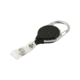 Key-Bak Retract-A-Badge ID Carabiner and Belt Clip 25-Pack Retractable Reel w/ 36in Cord, Twist-Free Vinyl ID Strap, Black 0200-771