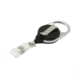Key-Bak Retract-A-Badge ID Carabiner and Belt Clip 25-Pack Retractable Reel w/ 36in Cord, Twist-Free Vinyl ID Strap, Black 0200-771