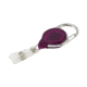 Key-Bak Retract-A-Badge ID Carabiner and Belt Clip 5-Pack Retractable Reel w/ 36in Cord, Twist-Free Vinyl ID Strap, Translucent Purple 0200-758