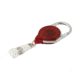 Key-Bak Retract-A-Badge ID Carabiner and Belt Clip 5-PackRetractable Reel w/ 36in Cord, Twist-Free Vinyl ID Strap, Translucent Red 0200-760