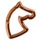 KeyGear Horse Head Carabiner,Orange 50-KEY0106-08