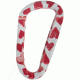 KeyGear Snappy Carabiner, Hearts 50-KEY0468, White/Red 50-KEY0468