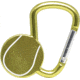 KeyGear Sporty Carabiner, Tennis, 50-KEY0235-06, Yellow 50-KEY0235-06