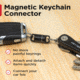 KeySmart MagConnect Pro Locking Magnetic Quick Connect, Black, KS847-BLK