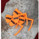 KIDD Innovative Design Chamber Flags, Set of 5 .22LR Caliber, Orange, KIDD-22BRL-FLG