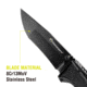 USED Kilimanjaro Gear Allatro Assisted Open Folding Knife,3.6in, Black G10 Handle, Black Plain Blade KJ910117, EDEMO1, Used, Condition Like New, Inspect and Rebox