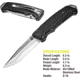 Kilimanjaro Gear Allatro Assisted Open Folding Knife,3.6in, Black G10 Handle,Plain Blade KJ910116