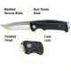 Kilimanjaro Gear Allatro Folding Knife,3.6in, Black G10 Handle,Plain Blade KJ910018