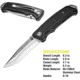 Kilimanjaro Gear Allatro Folding Knife,3.6in, Black G10 Handle,Plain Blade KJ910018