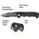 Kilimanjaro Gear Annex Folding Knife,3.5in, Black G10 Handle, Black ComboEdge Blade KJ910030