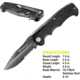 Kilimanjaro Gear Annex Folding Knife,3.5in, Black G10 Handle, Black ComboEdge Blade KJ910030