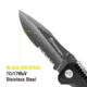 Kilimanjaro Gear Annex Folding Knife,3.5in, Black G10 Handle, Black ComboEdge Blade KJ910030