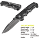Kilimanjaro Gear Annex Folding Knife,3.5in, Black G10 Handle, Black Plain Blade KJ910029