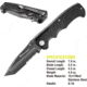 Kilimanjaro Gear Annex Folding Knife,3.5in, Black G10 Handle, Black Tanto ComboEdge Blade KJ910031