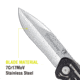 Kilimanjaro Gear Caula Folding Knife,3.4in, Black Skeletonized G10 Handle,Plain Blade KJ910023