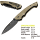 Kilimanjaro Gear Firma Folding Knife,3.2in Black Plain Blade,Tan G10 Handle KJ910015