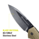 Kilimanjaro Gear Firma Folding Knife,3.2in Black Plain Blade,Tan G10 Handle KJ910015