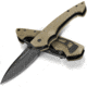 Kilimanjaro Gear Firma Folding Knife,3.2in Black Plain Blade,Tan G10 Handle KJ910015