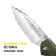 Kilimanjaro Gear Firma Folding Knife,3.2in Plain Blade,OD Green Handle KJ910016