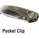 Kilimanjaro Gear Firma Folding Knife,3.2in Plain Blade,OD Green Handle KJ910016