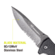 Kilimanjaro Gear Kibo Folding Knife,3.5in, Black Handle, Black ComboEdge Blade KJ910092