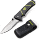 Kilimanjaro Gear Kibo Folding Knife,3.5in, Black Handle, Black ComboEdge Blade KJ910092