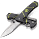 Kilimanjaro Gear Kibo Folding Knife,3in, Black Handle, Black ComboEdge Blade KJ910093