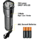 Kilimanjaro Gear LED Tactical Flashlight, Black, 250 Lumens, 3 AAA Included KJ910079, EDEMO1